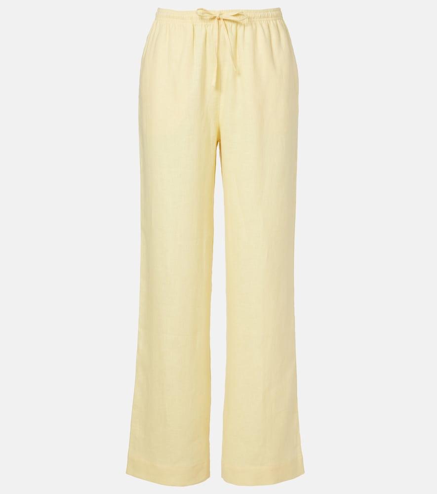 asceno aurelia linen wide-leg pants