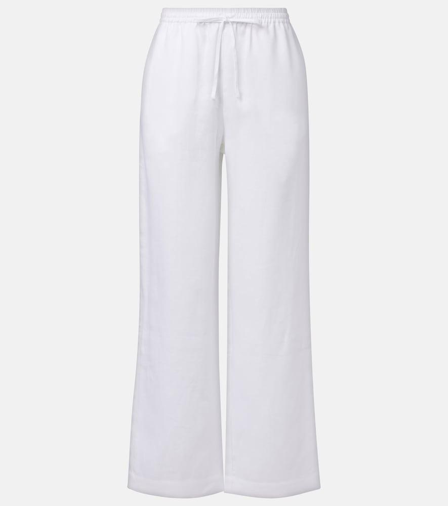 asceno aurelia linen wide-leg pants