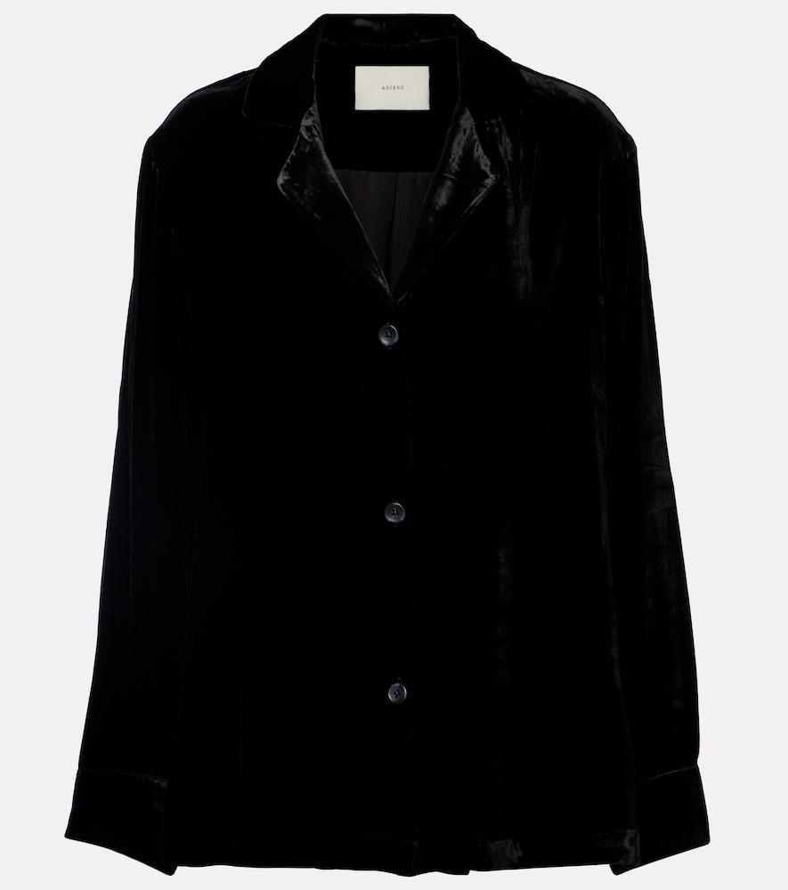 asceno calabasas velvet shirt