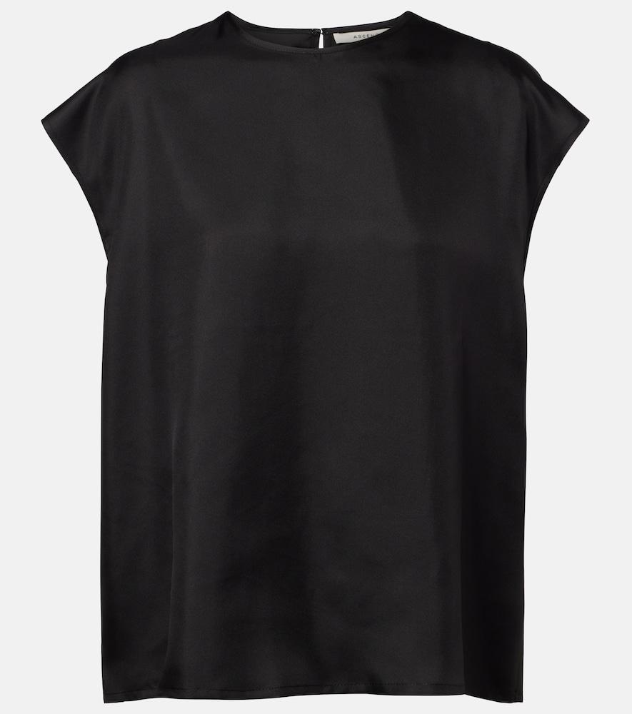 asceno dasha silk twill top