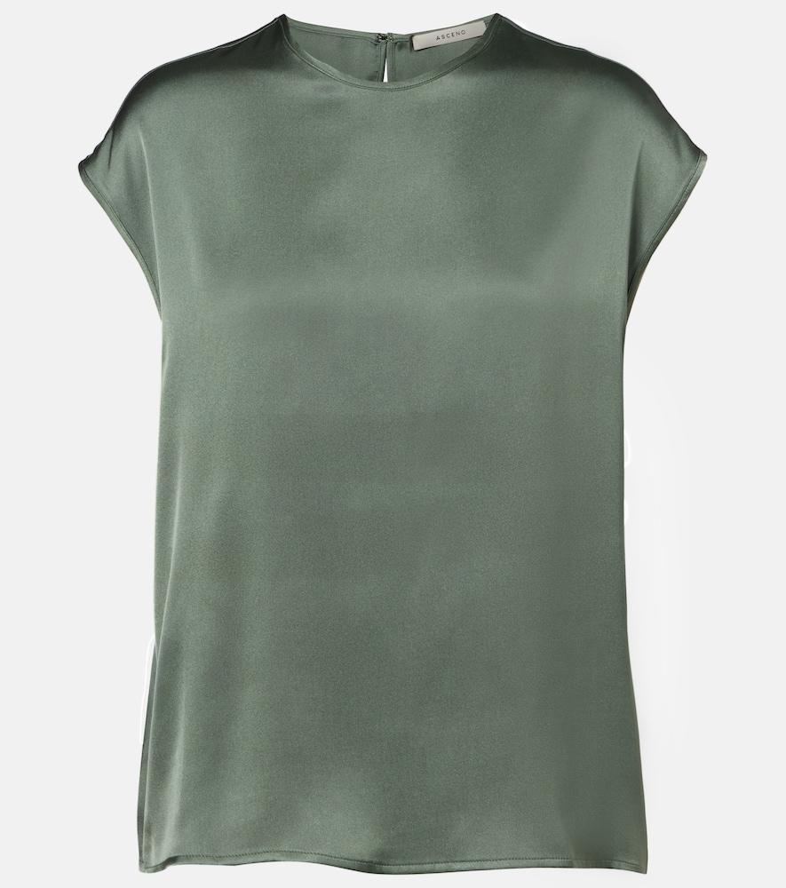 asceno dasha silk twill top