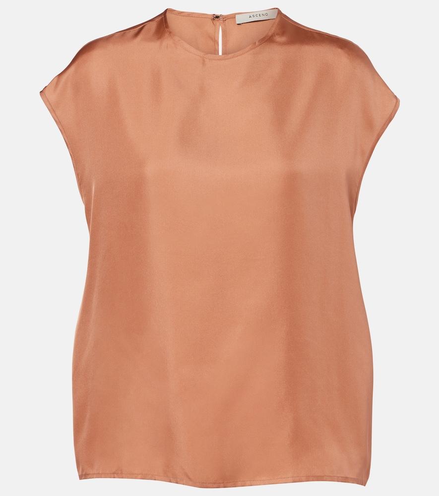 asceno dasha silk twill top