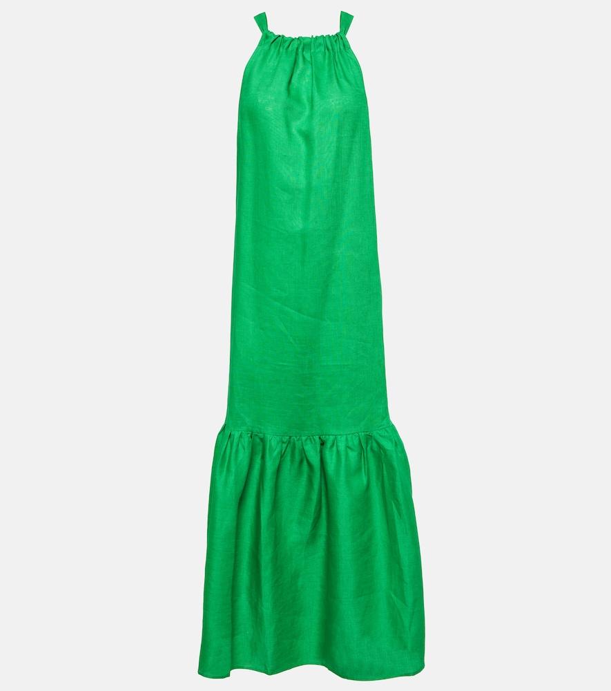 asceno ibiza linen maxi dress