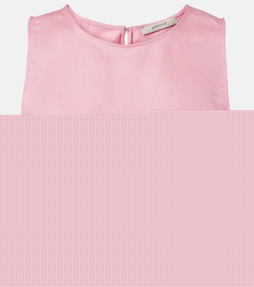 asceno kobe linen crop top