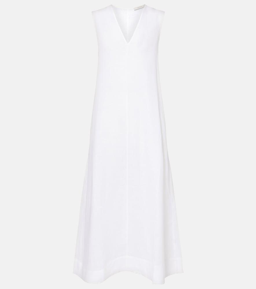 asceno nisha linen midi dress