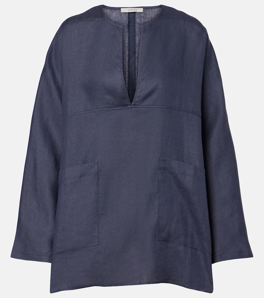 asceno oversized linen top