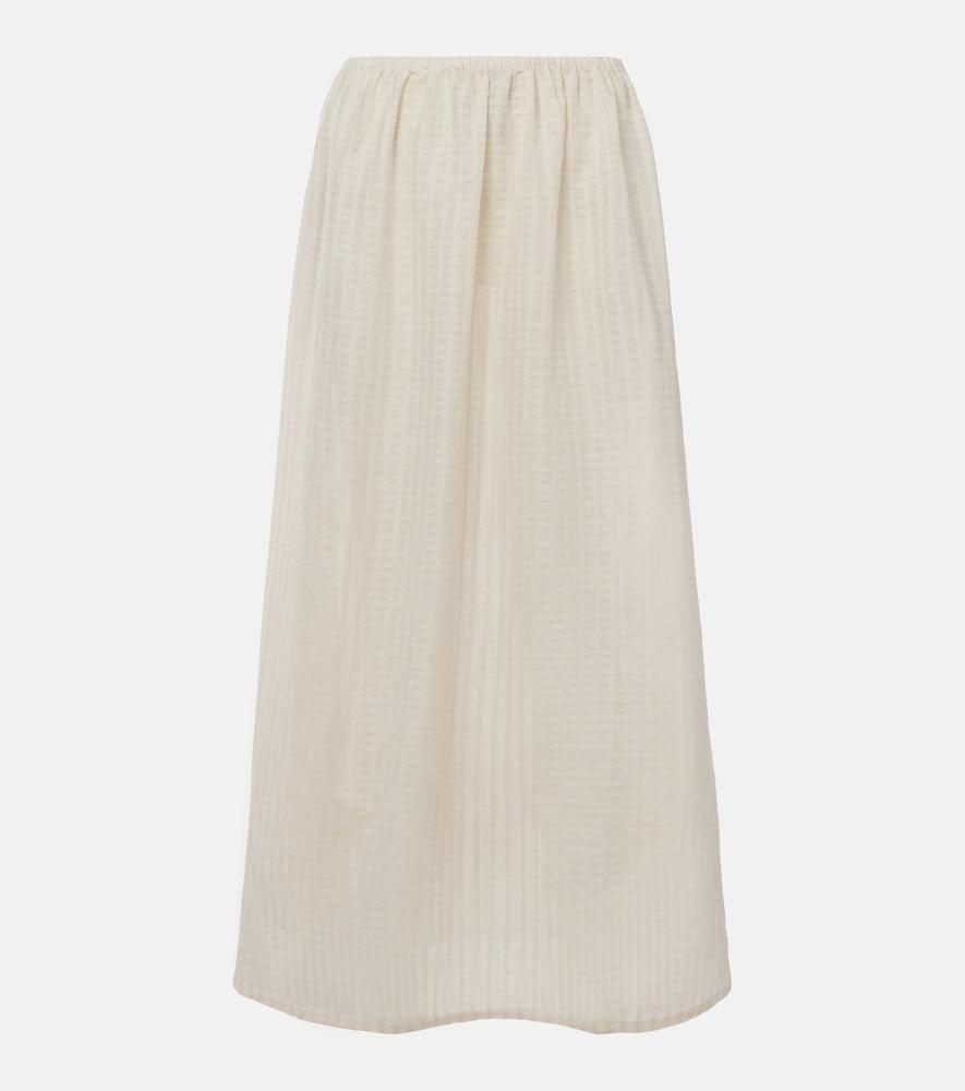 asceno rafaela cotton and linen maxi skirt