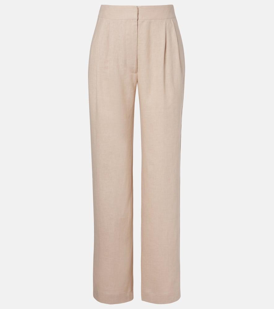 asceno rivello linen wide-leg pants