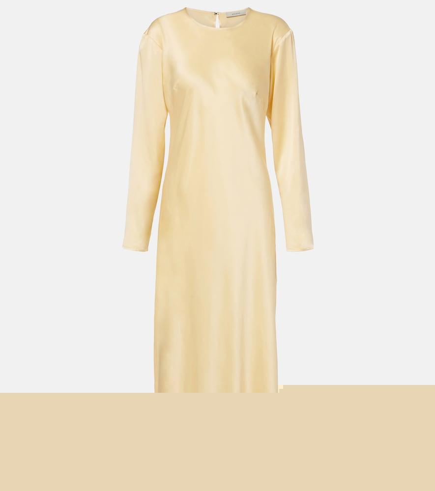 asceno salina silk charmeuse midi dress