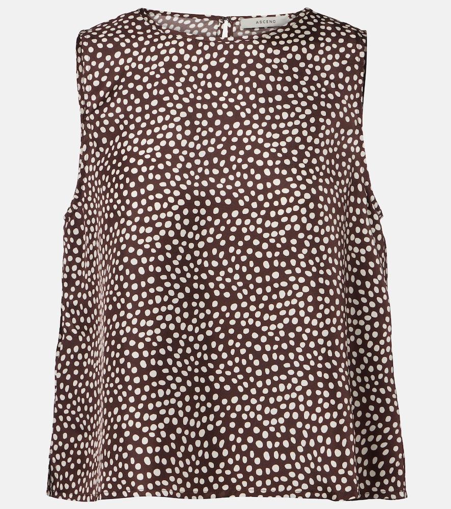 asceno sofia silk twill top