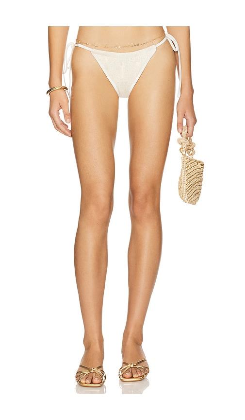 asta resort mia bikini bottom in ivory. - size l (also in s, m)