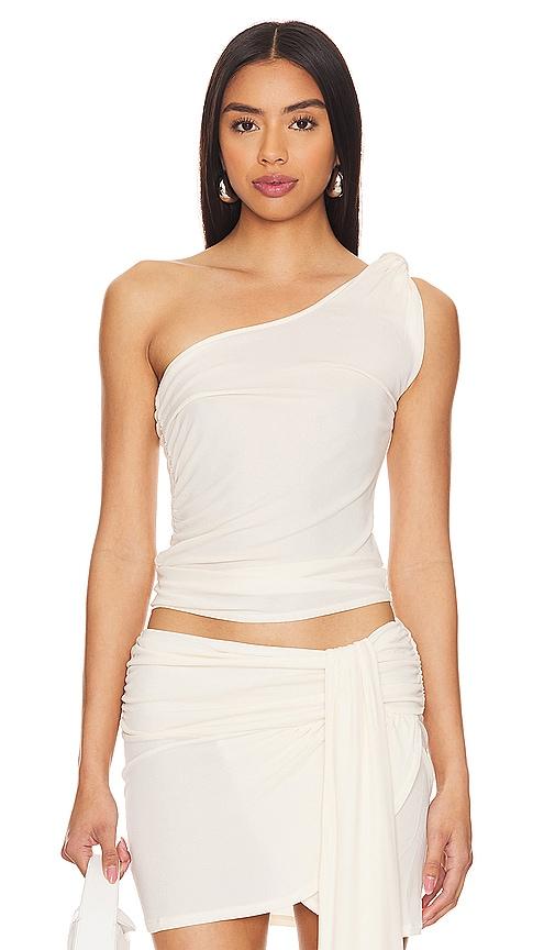 asta resort penelope top in cream. - size l (also in m, xl)