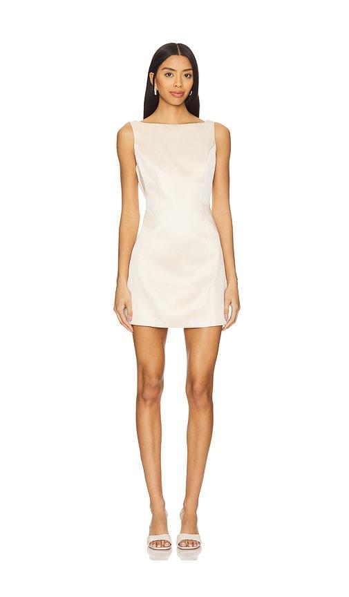 astr the label alisanne dress in cream. - size s (also in xs, xl/1x)