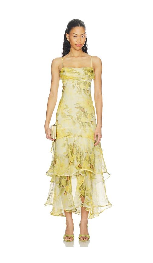 astr the label alison dress in yellow. - size l (also in xs)