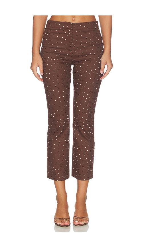 astr the label alma pants in brown. - size l (also in m, s, xl, xs)
