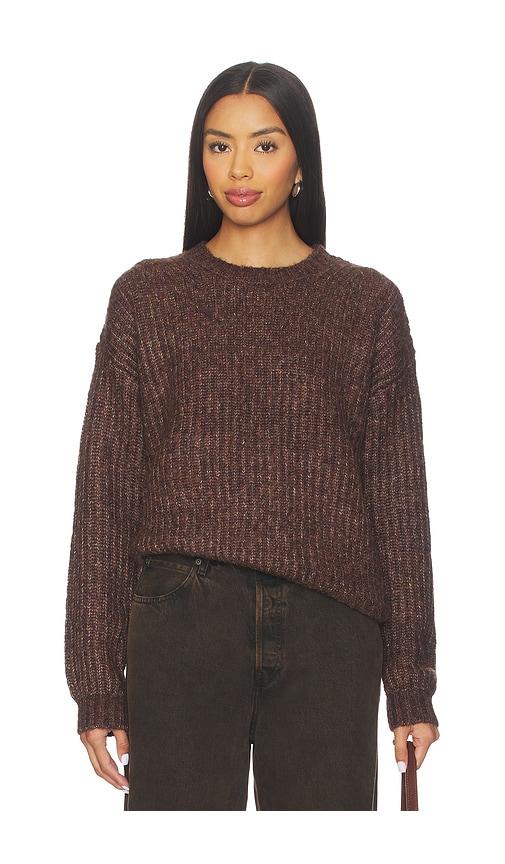 astr the label archer sweater in brown. - size m (also in xs, s)
