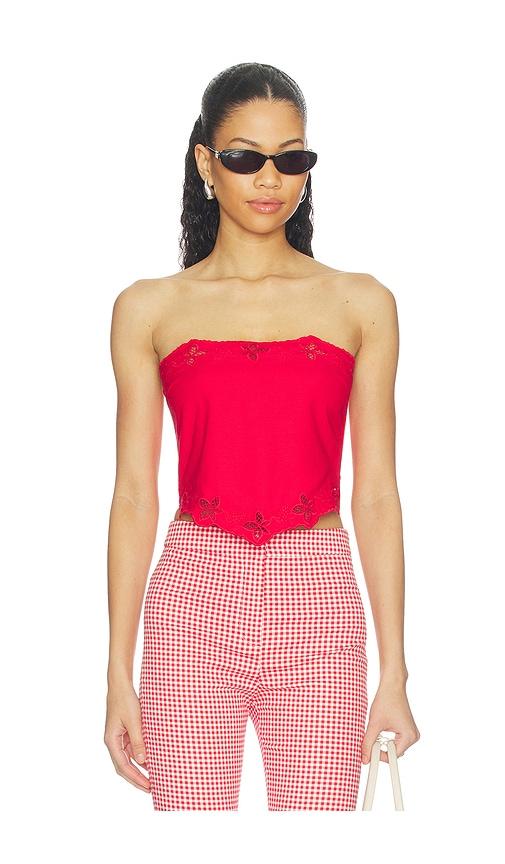 astr the label asa top in red. - size l (also in m, s, xl, xs)
