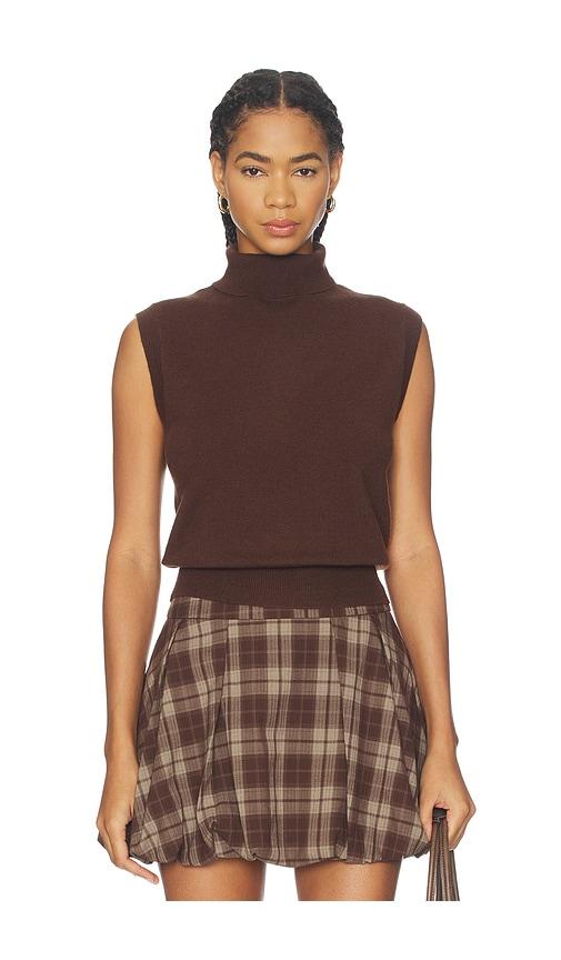 astr the label avah sweater in brown. - size l (also in xl)