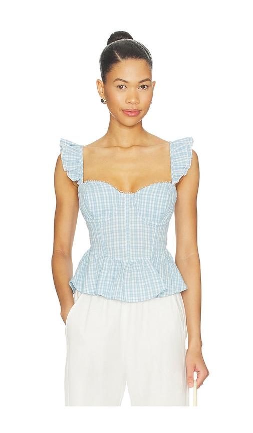 astr the label baylin top in blue. - size l (also in m, xs)