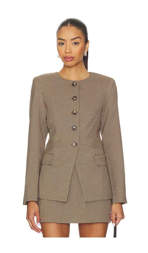 astr the label bellmere jacket in brown. - size l (also in xs, s)