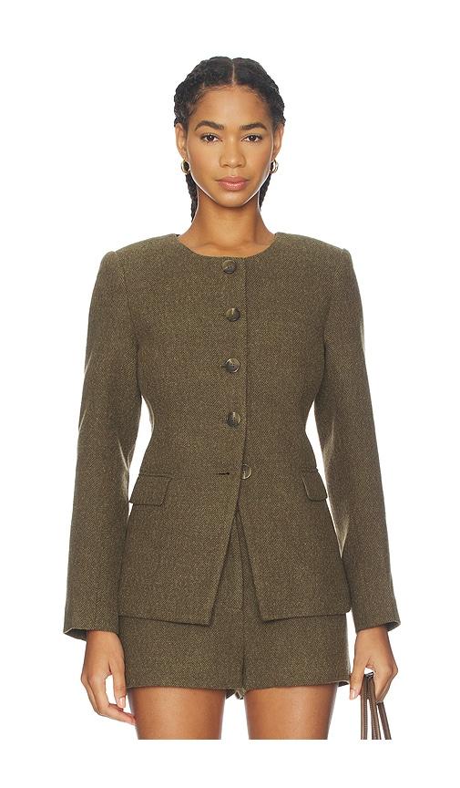 astr the label bellmere jacket in olive. - size l (also in m, s, xs)