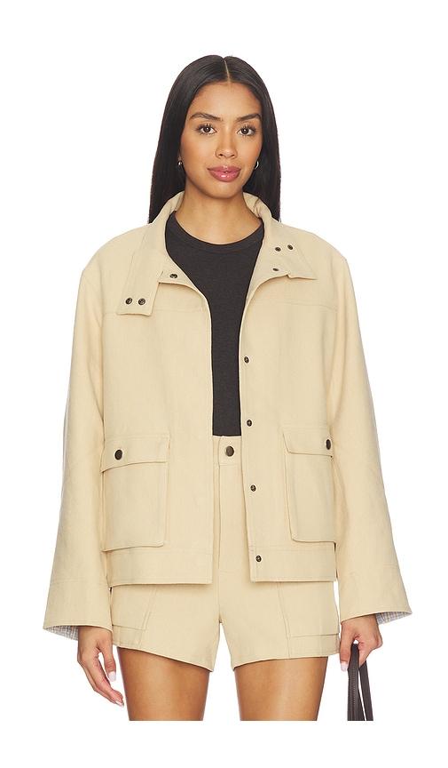 astr the label beron jacket in tan. - size l (also in s, m, xl)