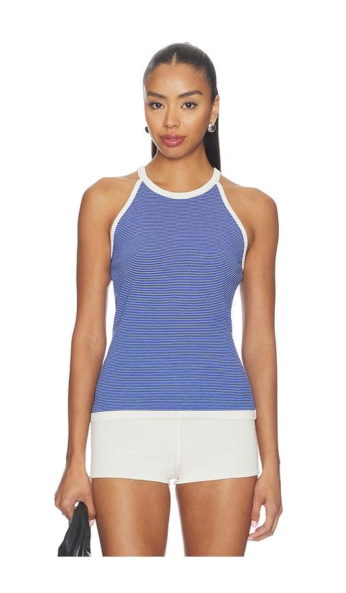 astr the label betia sweater top in blue. - size l (also in xs, s, m, xl)