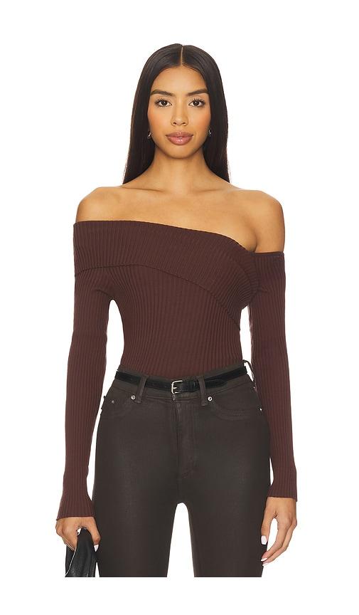 astr the label daniella sweater in brown. - size l (also in m, xl)