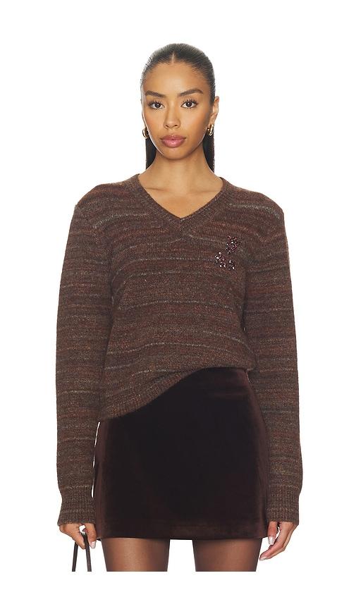 astr the label dasia sweater in brown. - size l (also in xs, s, m)