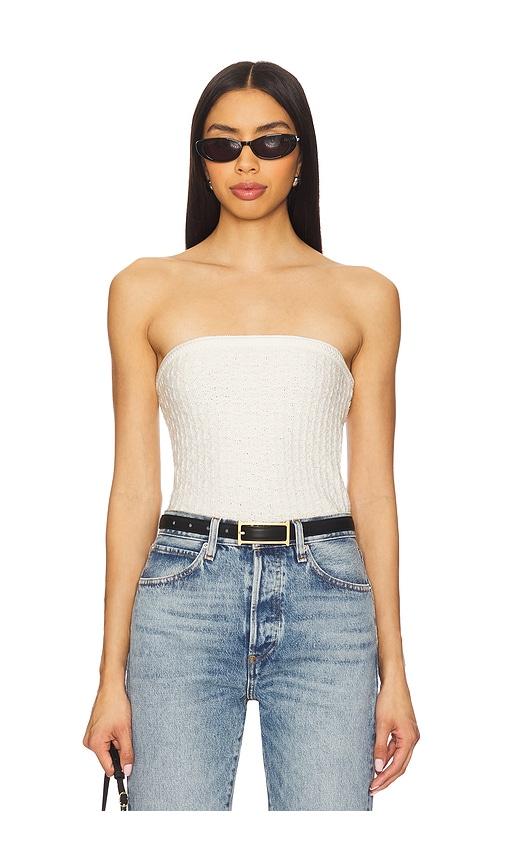 astr the label kai sweater tube top in cream. - size l (also in m)