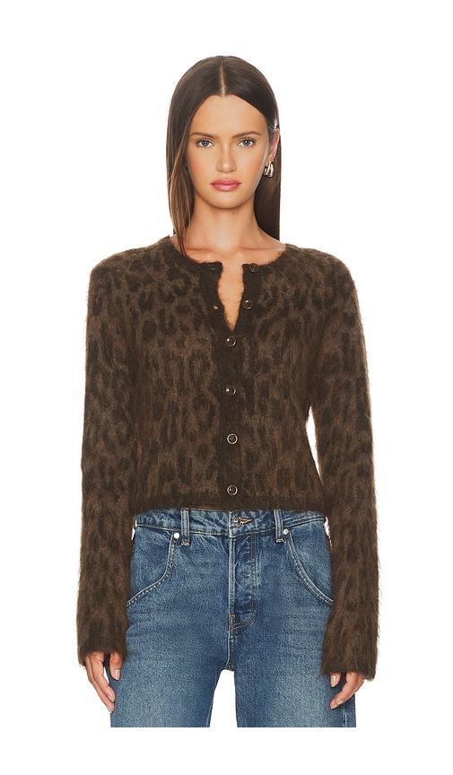 astr the label katria cardigan in brown. - size l (also in s, xs, m)