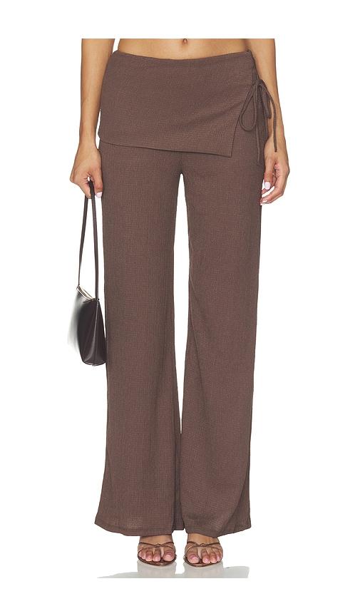 astr the label kyara pants in brown. - size l (also in xs, s, m)