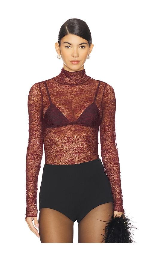 astr the label kyra top in wine. - size s (also in xs)