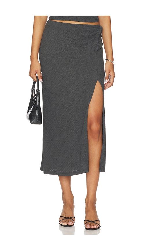 astr the label lindy skirt in charcoal. - size l (also in s)