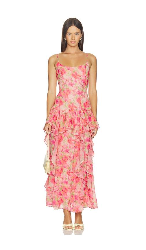 astr the label livia dress in pink. - size l (also in xs)