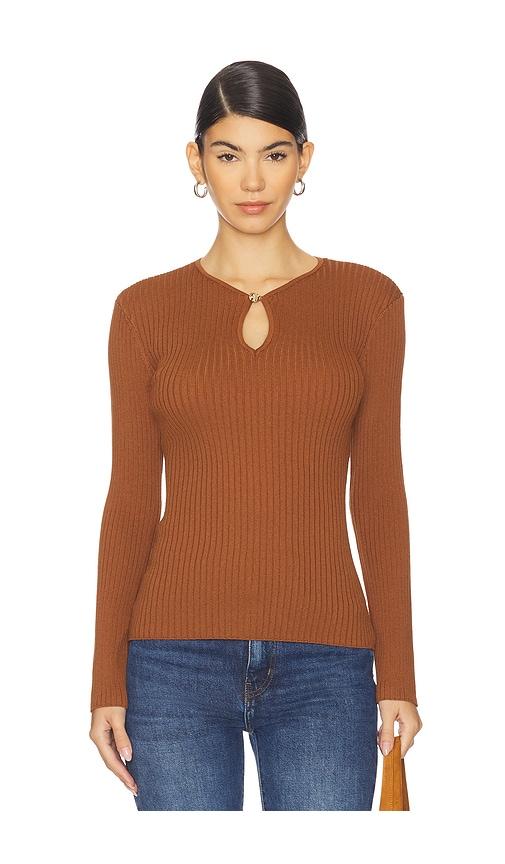 astr the label lynly sweater in brown. - size m (also in s, xl, xs)