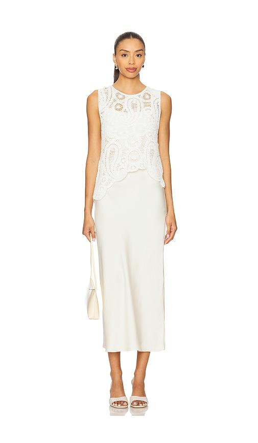 astr the label martina sweater dress in white,cream. - size l (also in s, m)