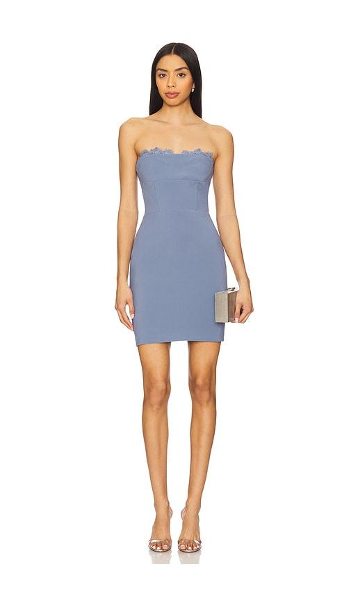 astr the label melani mini dress in blue. - size l (also in m)