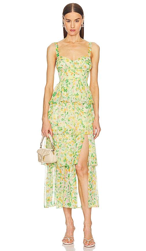 astr the label midsummer dress in green. - size l (also in m)