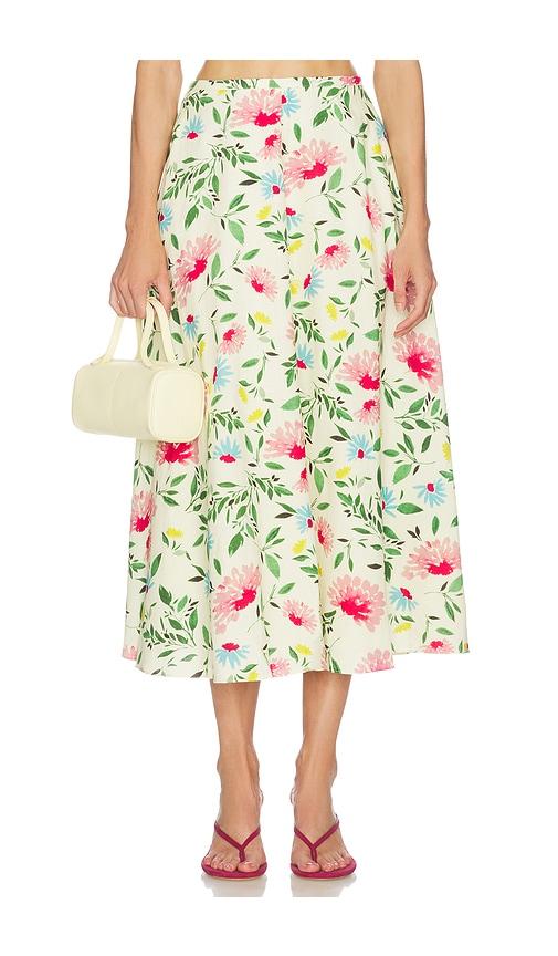 astr the label myria skirt in lemon. - size l (also in m, s, xl, xs)