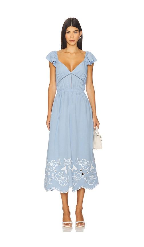 astr the label odeletta dress in blue. - size m (also in s)