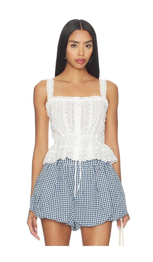 astr the label saanvi top in white. - size l (also in m)