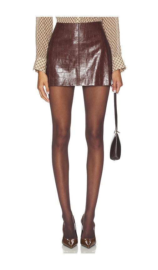 astr the label savana skirt in brown. - size l (also in xs, s)