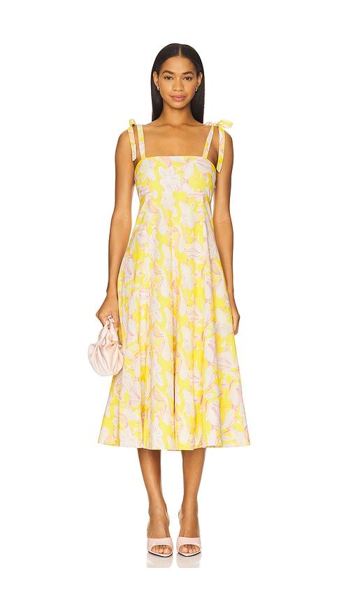 astr the label shiann dress in yellow. - size l (also in xs)