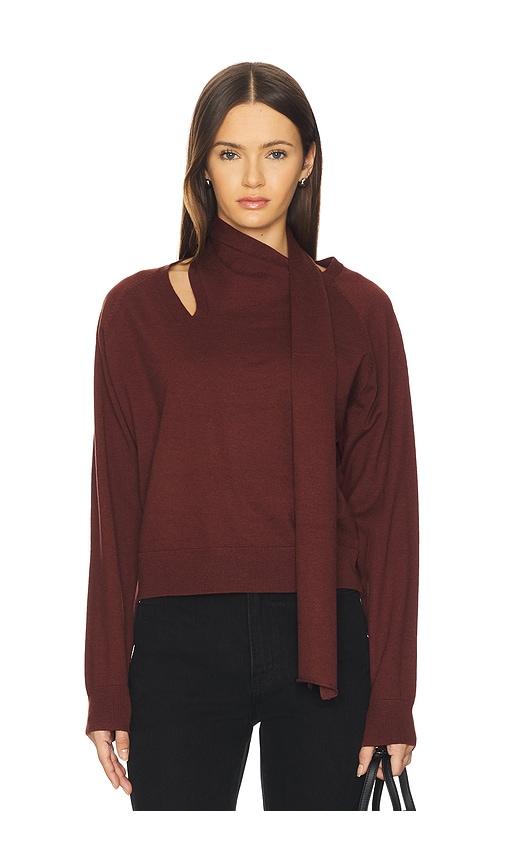 astr the label silvana sweater in burgundy. - size s (also in xs)