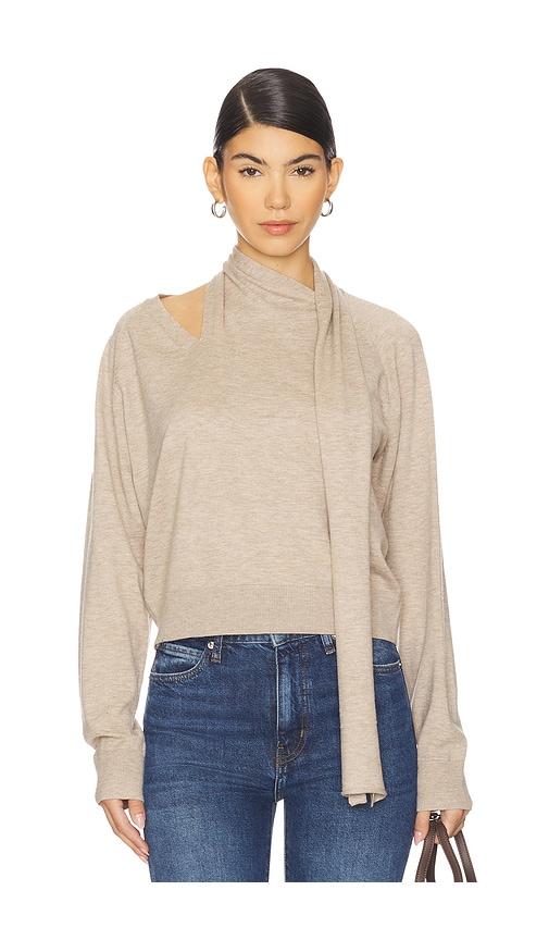 astr the label silvana sweater in taupe. - size l (also in xs, s, m)