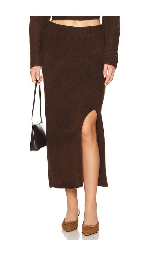 astr the label sinsa skirt in brown. - size l (also in s, m, xl/1x)