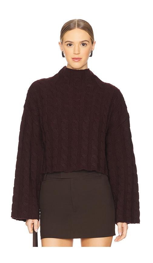 astr the label sloan sweater in wine. - size l (also in xl/1x)