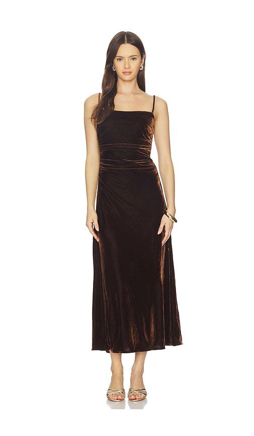 astr the label valery dress in brown. - size s (also in xs)