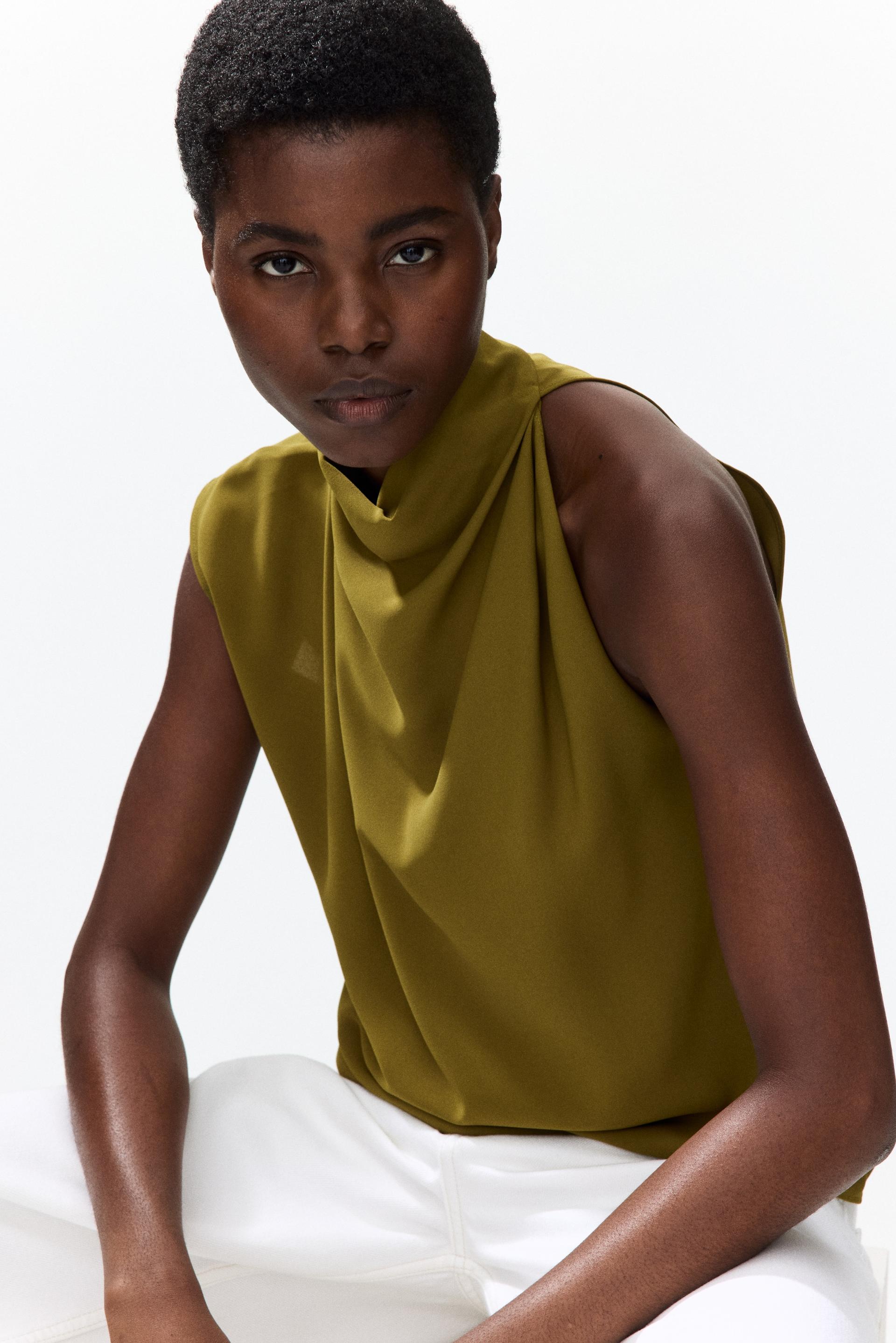 asymmetric draped top